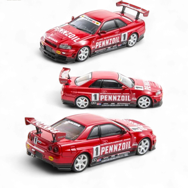 Fast Speed 1:64 Nissan Skyline GT-R R34 Nismo Z-Tune Pennzoil Red