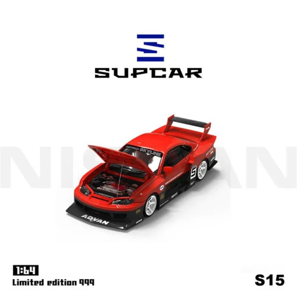 SUPCAR 1:64 Nissan S15 Red Black SC64010
