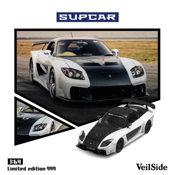 Supcar 1:64 Mazda RX7 Veilside White
