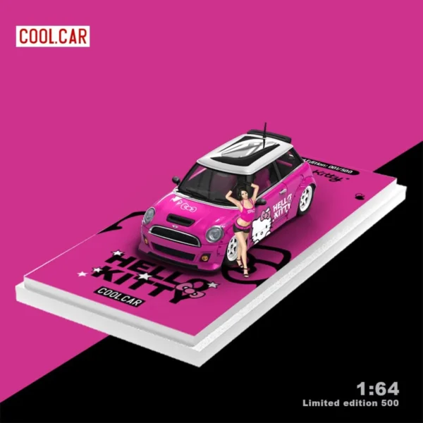 Cool Car 1:64 BMW MINI Cooper Hello Kitty -  Pink with figure