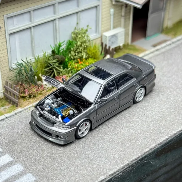 Model One 1:64 Chaser MK6 JZX100 -Gunmetal - Opening Hood