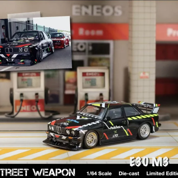 Street Weapon SW 1:64 BMW E30 LTO Peaches Black