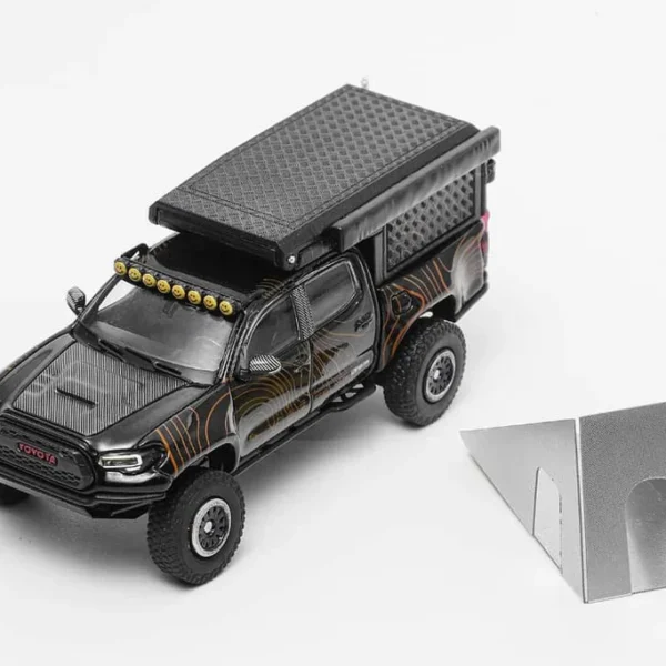GCD 1:64 Toyota Tacoma Camper Black with Red Lines