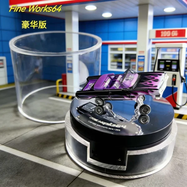 Fine Works 1:64 Chevrolet Impala Lowrider West Coast Bouncing Ghost Flame Luxury Version