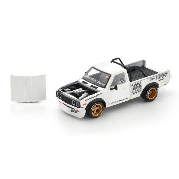 Pop Race 1:64 Pandem Datsun 620 Pickup Truck White