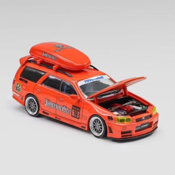 Zoom 1:64 First Generation Nissan Stagea WC34 260RS Wagon Jagermeister