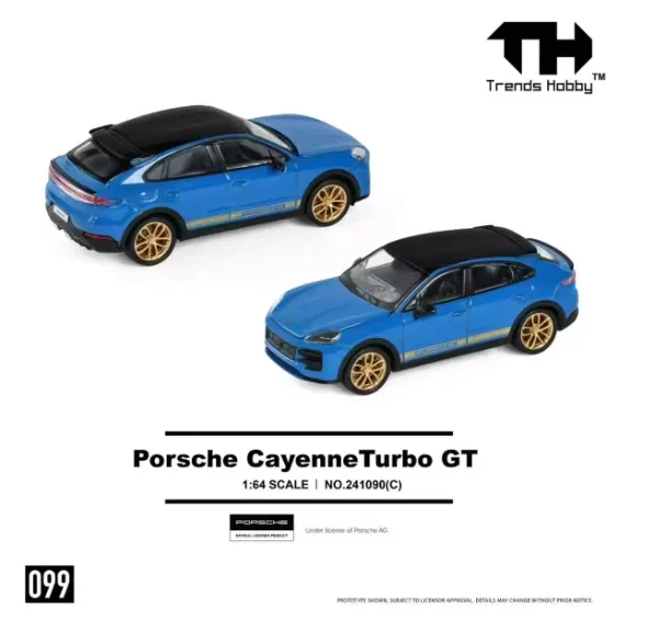 Trends Hobby 1:64 Porsche Cayenne Turbo GT Blue