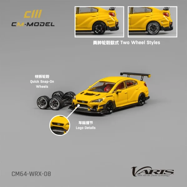 CM Model 1:64 Subaru WRX Varis Widebody 2.0 Yellow
