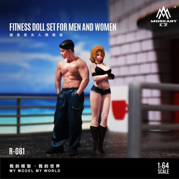MoreArt 1:64 Fitness Doll Set Guy and Lady
