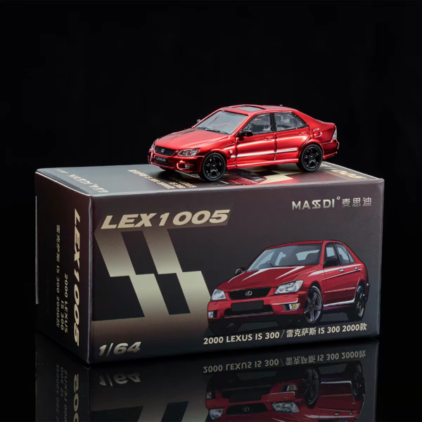 MASDI 1:64 2000 Lexus IS300 Electroplate Red