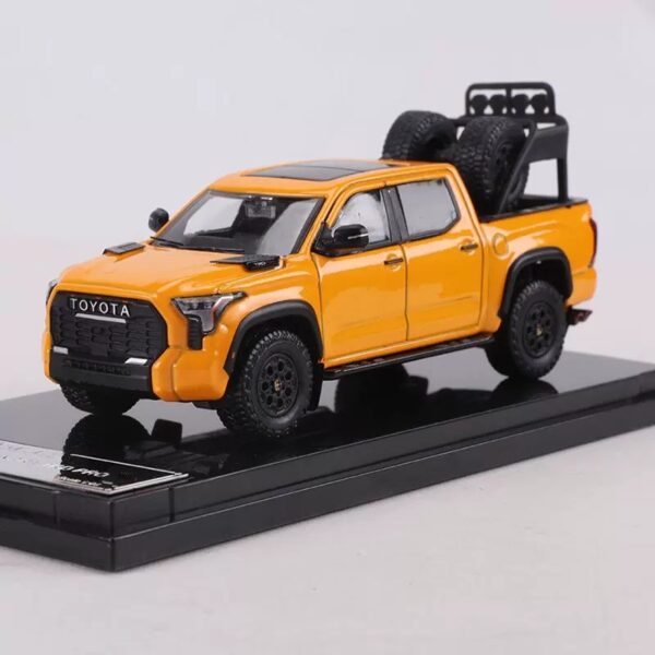 GCD 1:64 Toyota Tundra Pickup Truck 3rd Generation MK3 XK70 TRD Pro Version Yellow with Accessories