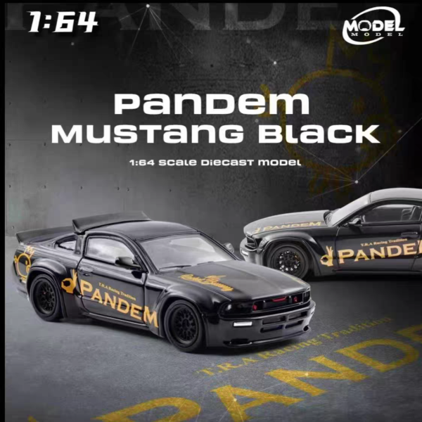 Model Model 1:64 Pandem Mustang Black