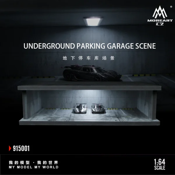 MoreArt 1:64 Underground Parking Garage Scene 01