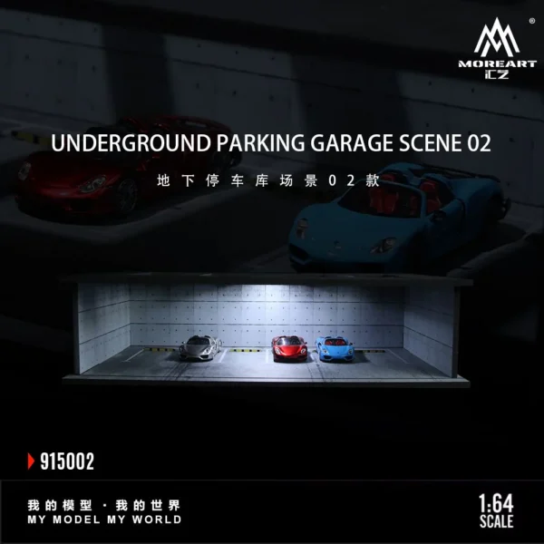 MoreArt 1:64 Underground Parking Garage Scene 02
