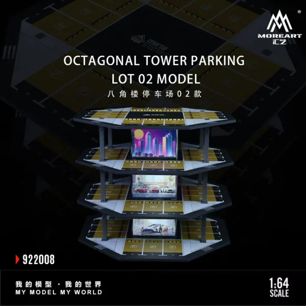 MoreArt 1:64 Octagonal Tower Parking Lot 02