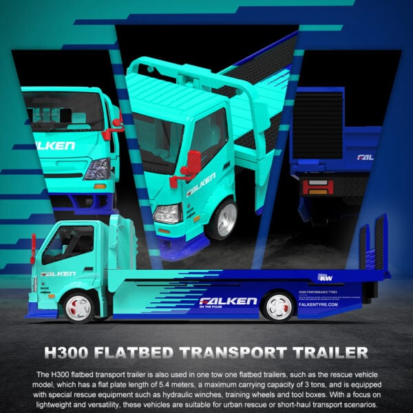 Cool Car CC 1:64 H300 Flatbed Trailer Falken