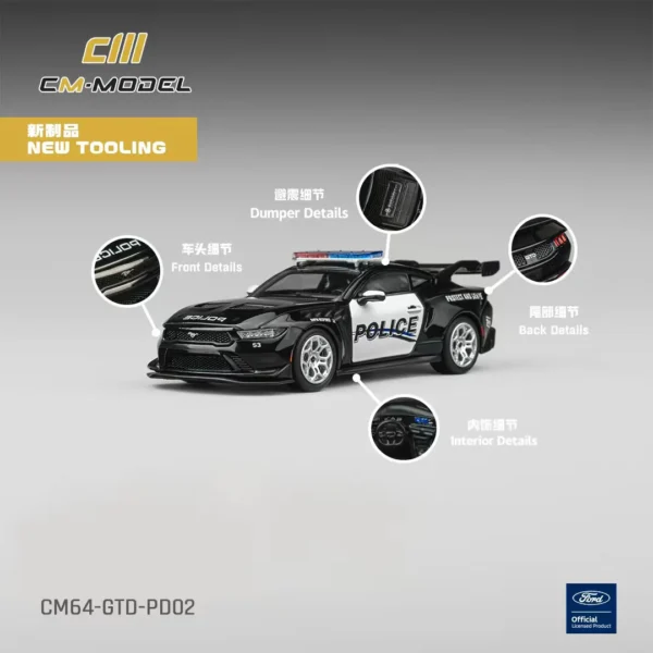 CM Model 1:64 Ford GTD Police Car