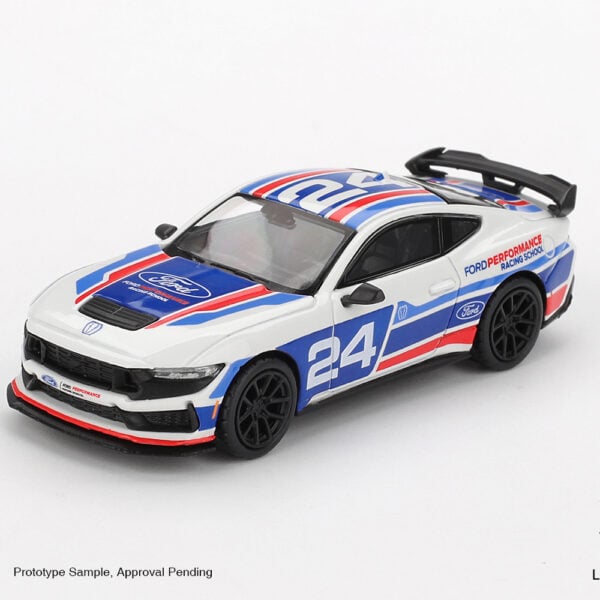 Mini GT 1:64 Ford Mustang Dark Horse #24 Ford Performance Racing School, Box Packaging