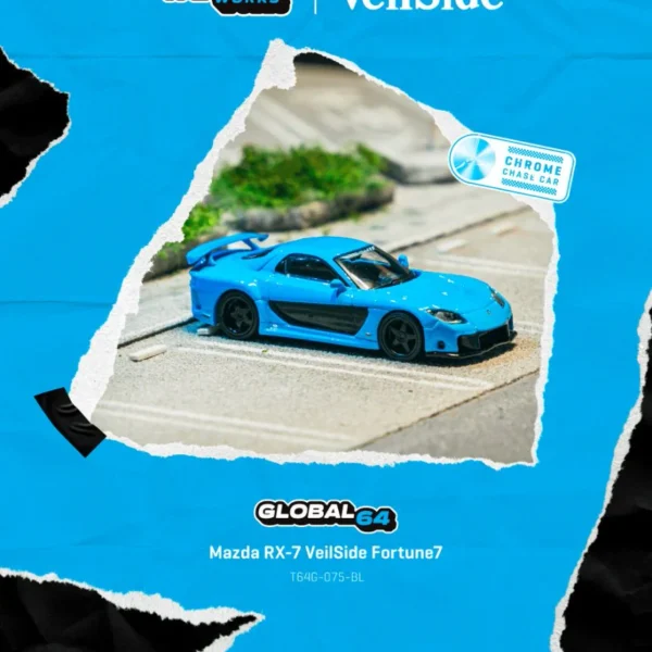Tarmac Works 1:64 Mazda RX-7 VeilSide Fortune7 Blue