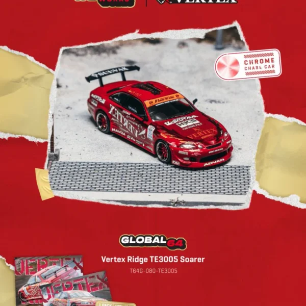 Tarmac Works 1:64 Vertex Ridge TE3005 Soarer with Collectable Cards