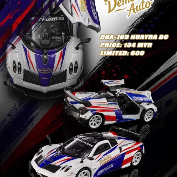 Demon King 1:64 Pagani Huayra BC TMCS 2026 Exclusive Malaysia Flag Livery