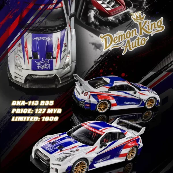 Demon King 1:64 Nissan GTR R35 TMCS 2026 Exclusive Malaysia Flag Livery