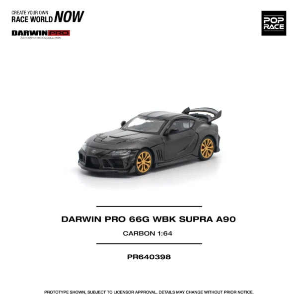 PopRace 1:64 Darwin Pro 66G WBK Supra A90 Carbon Edition
