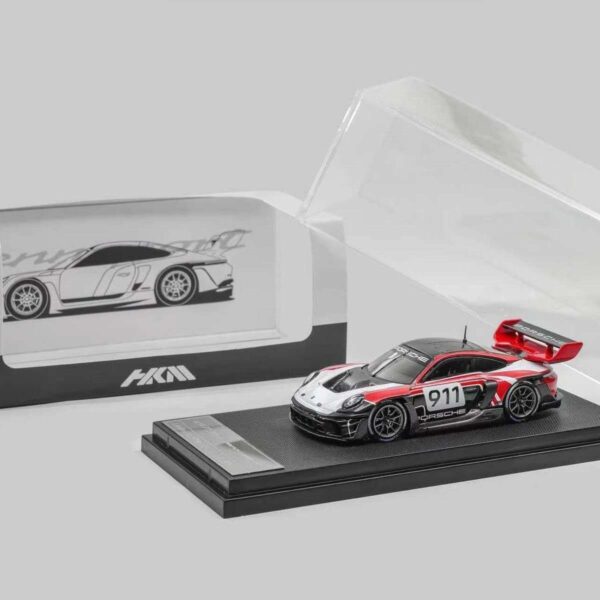 HKM 1:64 Porsche 911 992 GT3 R Rennsport Red-White