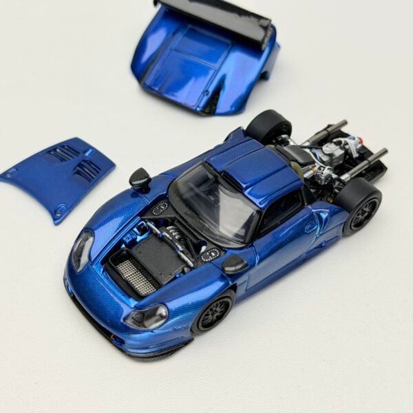Transcend Model 1:64 Porsche 911 GT1 1997 LeMans Full Carbon Blue