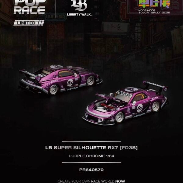 PopRace Mazda RX7 LBWK Silhouette FD3S – Hong Kong Toycar Salon 2026