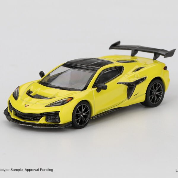 MiniGT 1:64 Chevrolet Corvette ZR1 Accelerate Yellow, Box Packaging