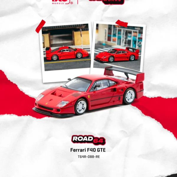 Tarmac Works 1:64 Ferrari F40 GTE Red