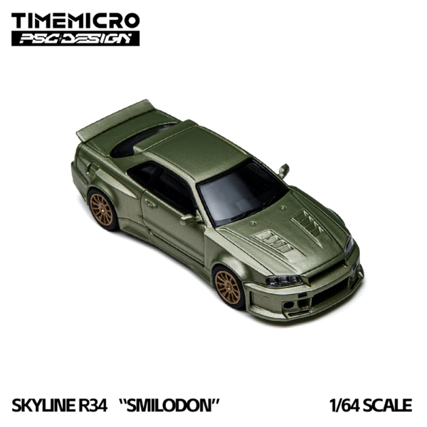 TimeMicro x PSC Design 1:64 Nissan Skyline GT-R R34 "Tiger Tooth" Millennium Jade