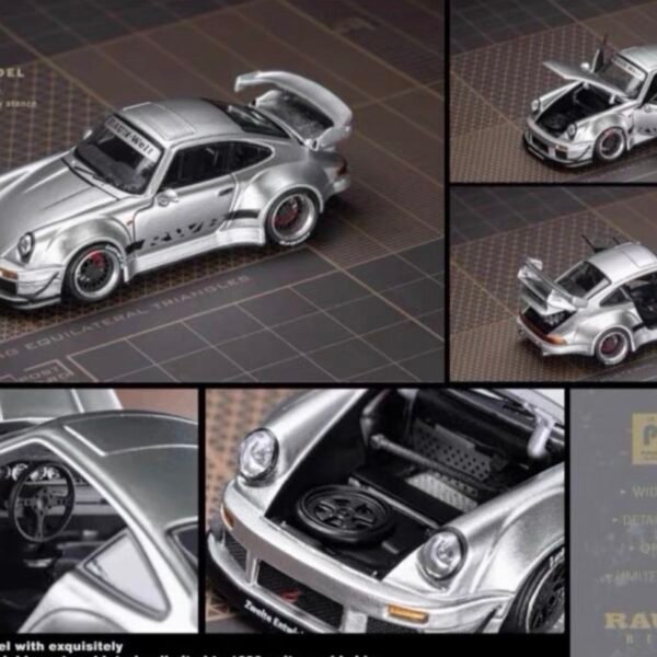 (Pre-Order) PGM 1:64 RWB 930 Silver, Deluxe Edition - Chengdu AutoShow Exclusive