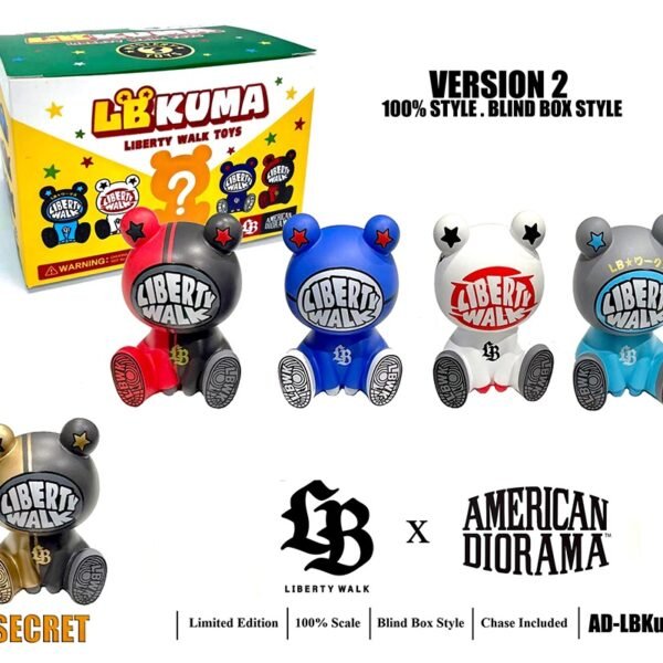 Liberty Walk x American Diorama Figures LB KUMA 100% 2.75″ Blind Box 4 Assortment Version 2