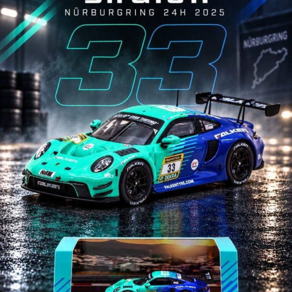 (Pre-Order) Tarmac Works 1:64  Porsche 911 GT3 Falken Livery - Indonesia Diecast Expo Exclusive