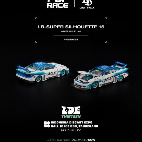 (Pre-Order) PopRace 1:64  LB Super Silhouette S15 - Indonesia Diecast Expo Exclusive