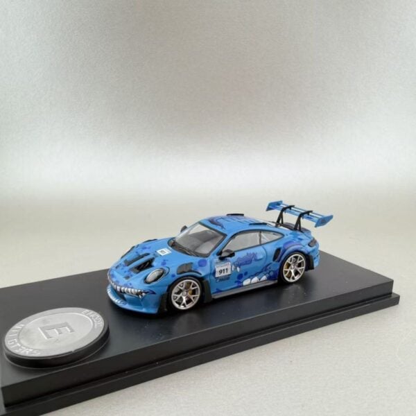 E Model 1:64 911 GT3 RS Blue Dragon Livery