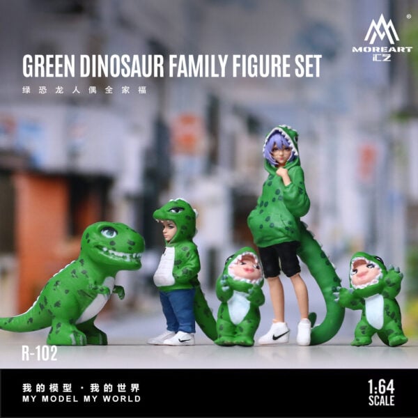 MoreArt 1:64 Rexy / Green Dino Family - Resin
