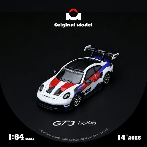 Original Model 1:64 Porsche 992 GT3 RS Red and Blue