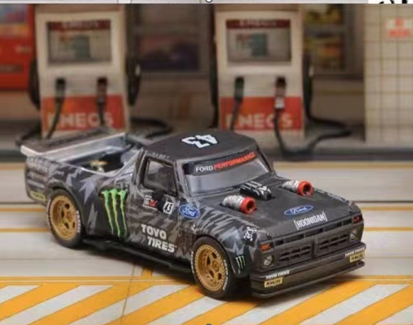 Street Weapon SW 1:64 1977 F-150 Hoonitruck Gold Wheel