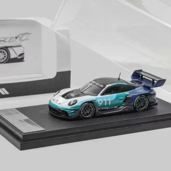 HKM 1:64 911/992 GT3 R Rennsport Blue-White