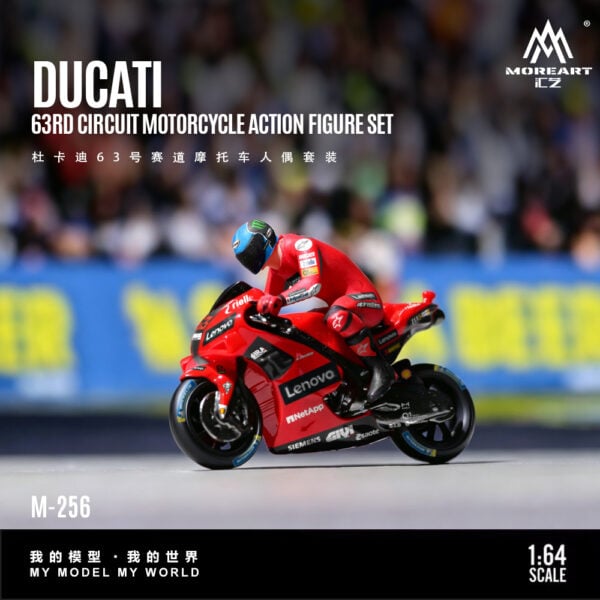 MoreArt 1:64 Ducati 63 Racing Motorcycle Figure Set Resin Model