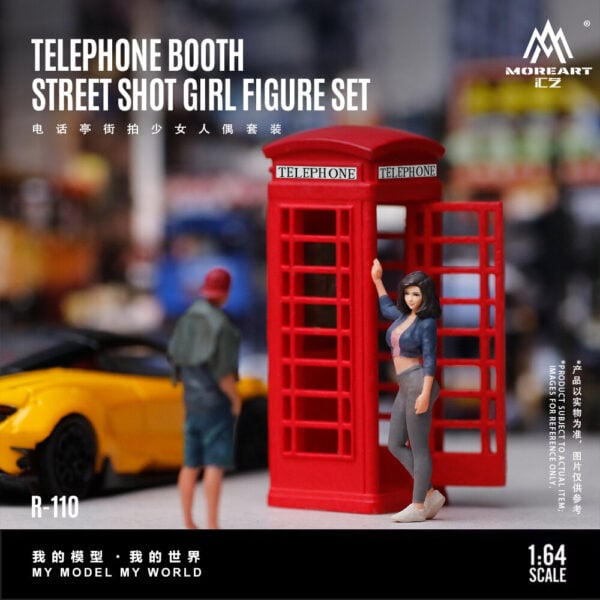 MoreArt 1:64 Telephone Booth Street-Style Doll Outfit Set
