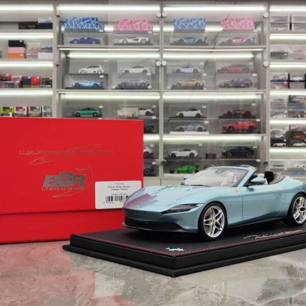BBR 1:18 Ferrari Roma Spider Greyish Blue - Resin Model