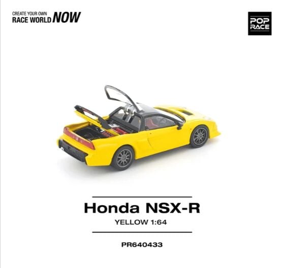 PopRace 1:64 Honda Honda NSX-R Yellow