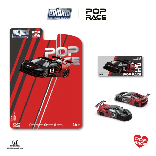 PopRace x Enigma 1:64 Honda NSX GT3 EVO22 No.42 Advan Livery, Blister Packaging