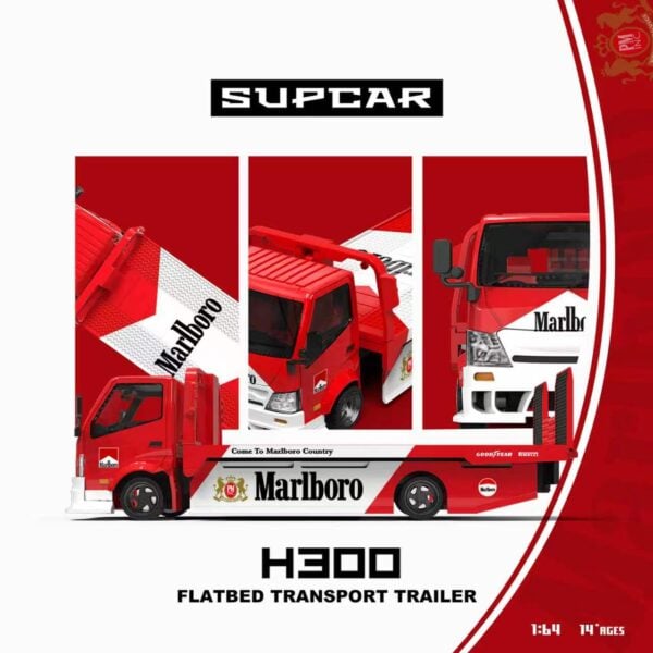 SC 1:64 H300 Flatbed Transport Trailer - Marlboro