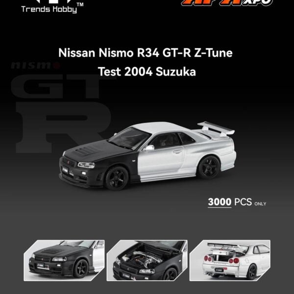 (Pre-Order) Trends Hobby 1:64 Nissan Nismo R34 GT-R-Z-Tune Test 2004 Suzuka  APAxpo Foshan 2026 Exclusive
