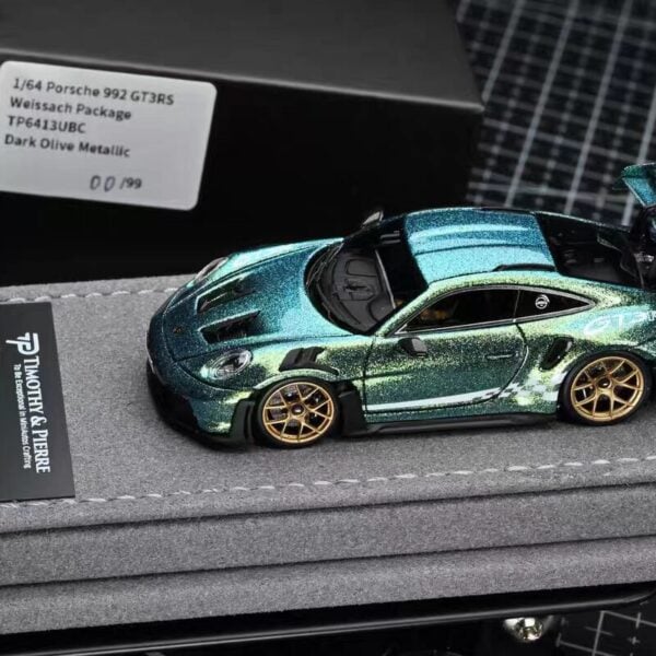 Timothy & Pierre TP 1:64 Porsche 911 992 GT3 RS Resin Model - Dark Olive Metallic